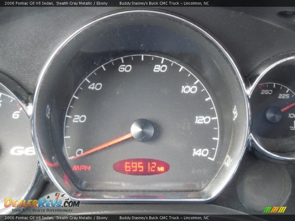 2006 Pontiac G6 V6 Sedan Stealth Gray Metallic / Ebony Photo #28