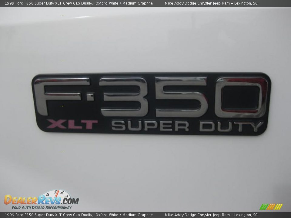 1999 Ford F350 Super Duty XLT Crew Cab Dually Oxford White / Medium Graphite Photo #3
