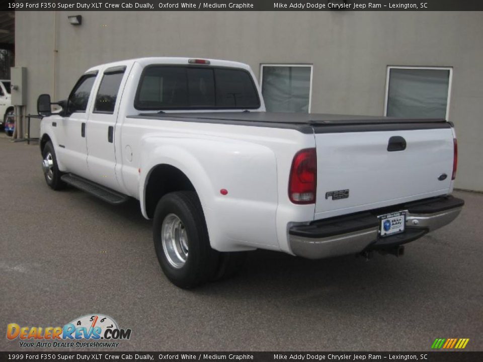 1999 Ford F350 Super Duty XLT Crew Cab Dually Oxford White / Medium Graphite Photo #5