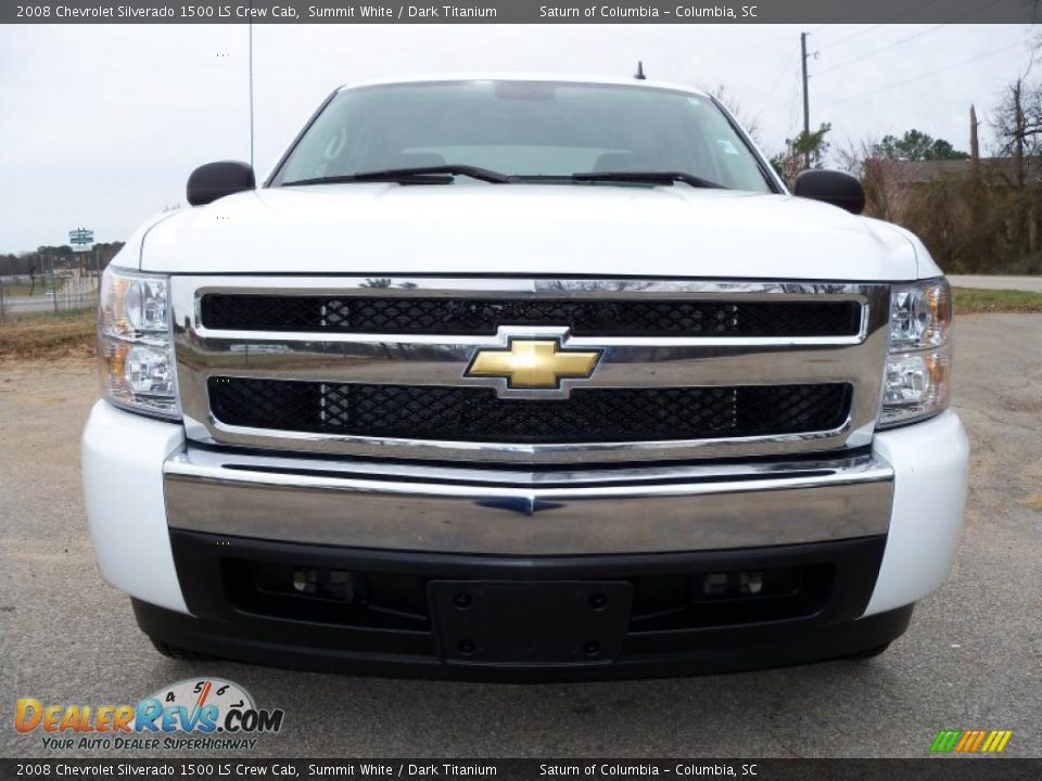 2008 Chevrolet Silverado 1500 LS Crew Cab Summit White / Dark Titanium Photo #3