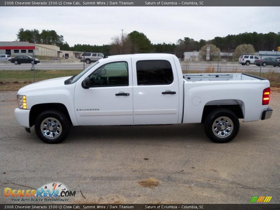 2008 Chevrolet Silverado 1500 LS Crew Cab Summit White / Dark Titanium Photo #4