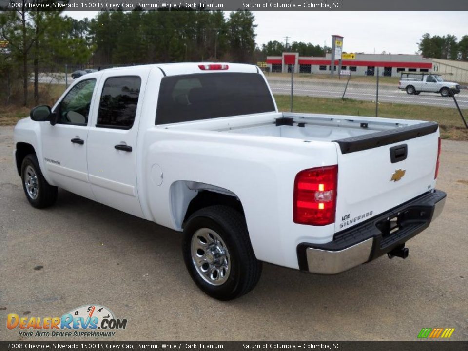 2008 Chevrolet Silverado 1500 LS Crew Cab Summit White / Dark Titanium Photo #5