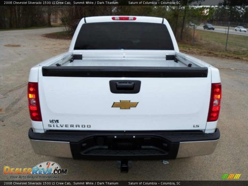 2008 Chevrolet Silverado 1500 LS Crew Cab Summit White / Dark Titanium Photo #6