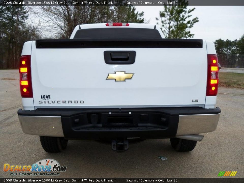 2008 Chevrolet Silverado 1500 LS Crew Cab Summit White / Dark Titanium Photo #7