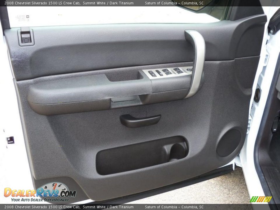 2008 Chevrolet Silverado 1500 LS Crew Cab Summit White / Dark Titanium Photo #17