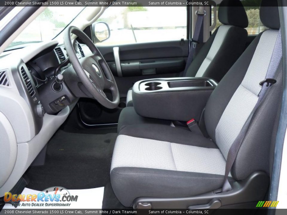 2008 Chevrolet Silverado 1500 LS Crew Cab Summit White / Dark Titanium Photo #18