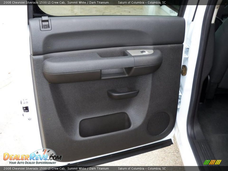 2008 Chevrolet Silverado 1500 LS Crew Cab Summit White / Dark Titanium Photo #19