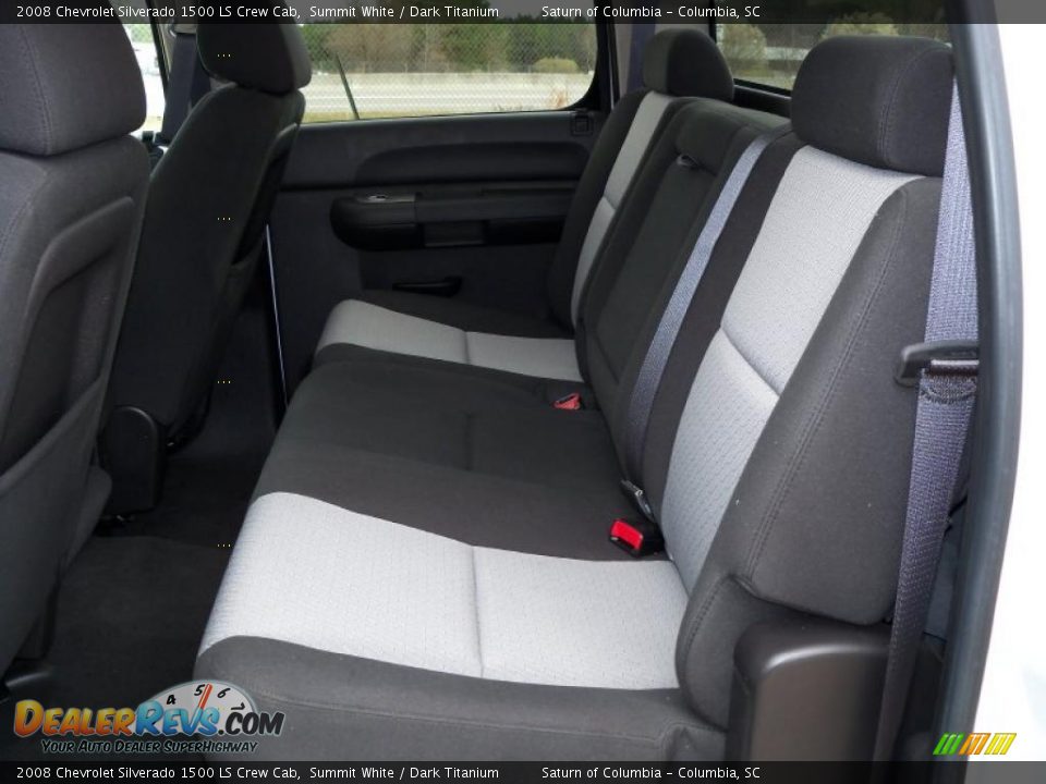 2008 Chevrolet Silverado 1500 LS Crew Cab Summit White / Dark Titanium Photo #20