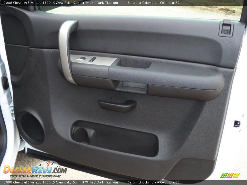 2008 Chevrolet Silverado 1500 LS Crew Cab Summit White / Dark Titanium Photo #21