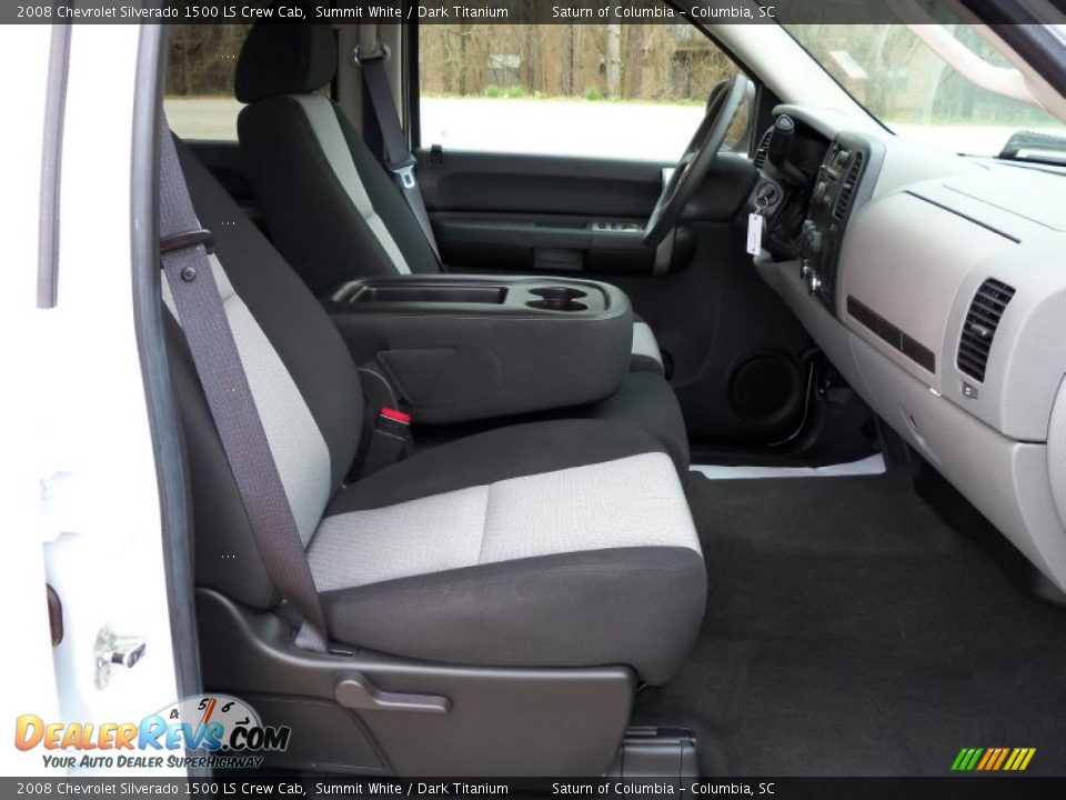 2008 Chevrolet Silverado 1500 LS Crew Cab Summit White / Dark Titanium Photo #22