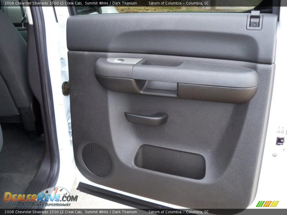 2008 Chevrolet Silverado 1500 LS Crew Cab Summit White / Dark Titanium Photo #23