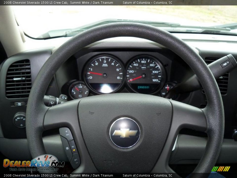 2008 Chevrolet Silverado 1500 LS Crew Cab Summit White / Dark Titanium Photo #27