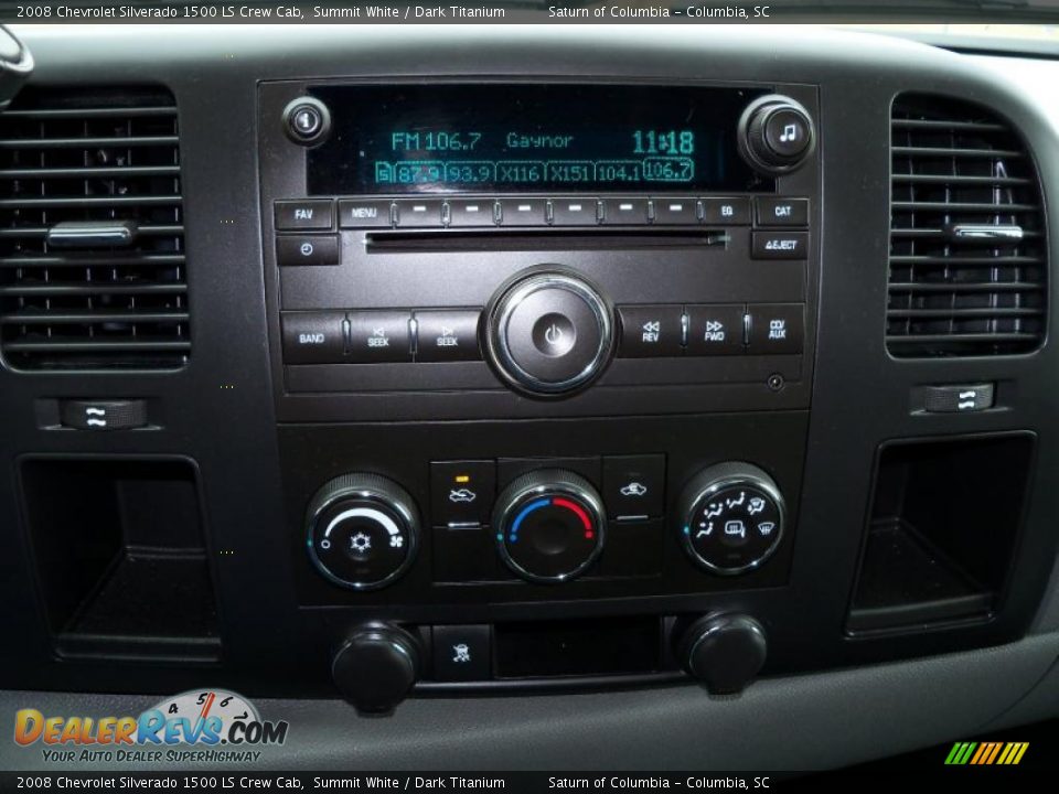 2008 Chevrolet Silverado 1500 LS Crew Cab Summit White / Dark Titanium Photo #29