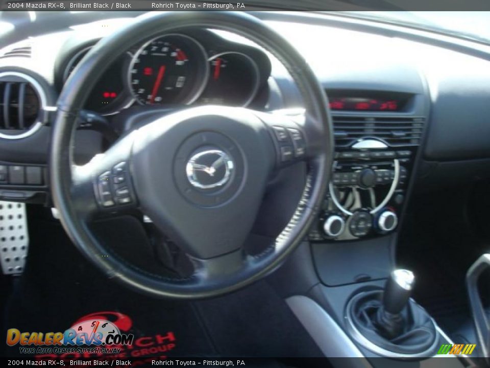 2004 Mazda RX-8 Brilliant Black / Black Photo #12