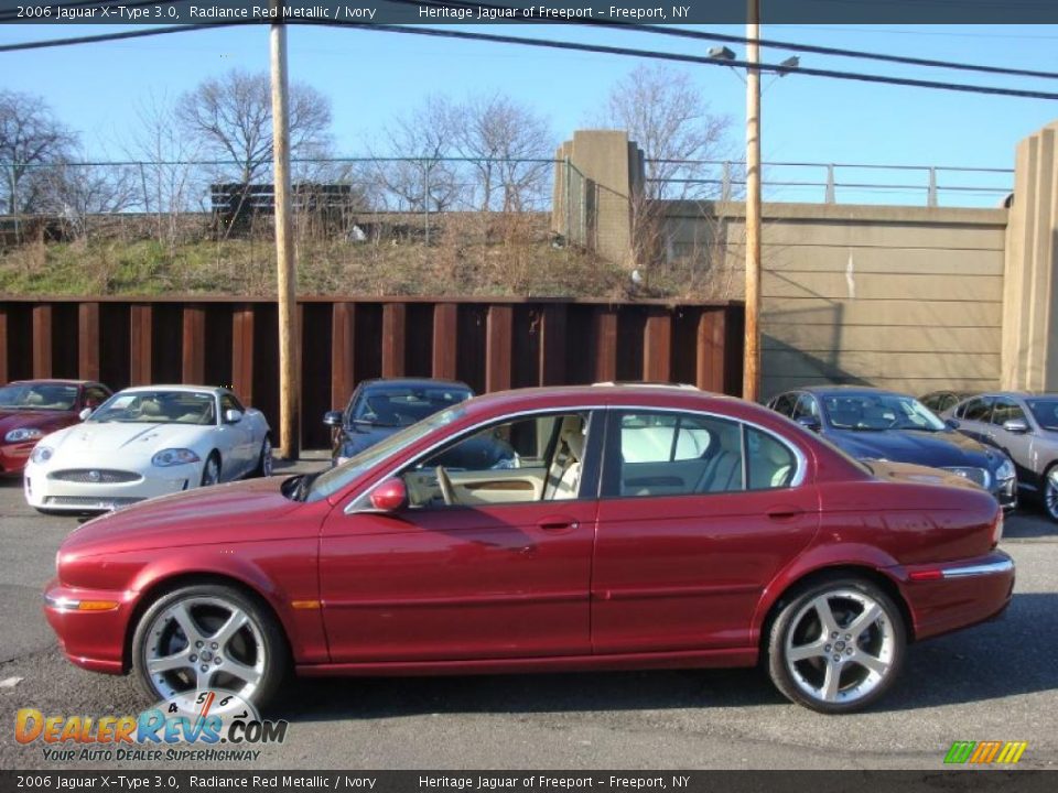 2006 Jaguar X-Type 3.0 Radiance Red Metallic / Ivory Photo #3