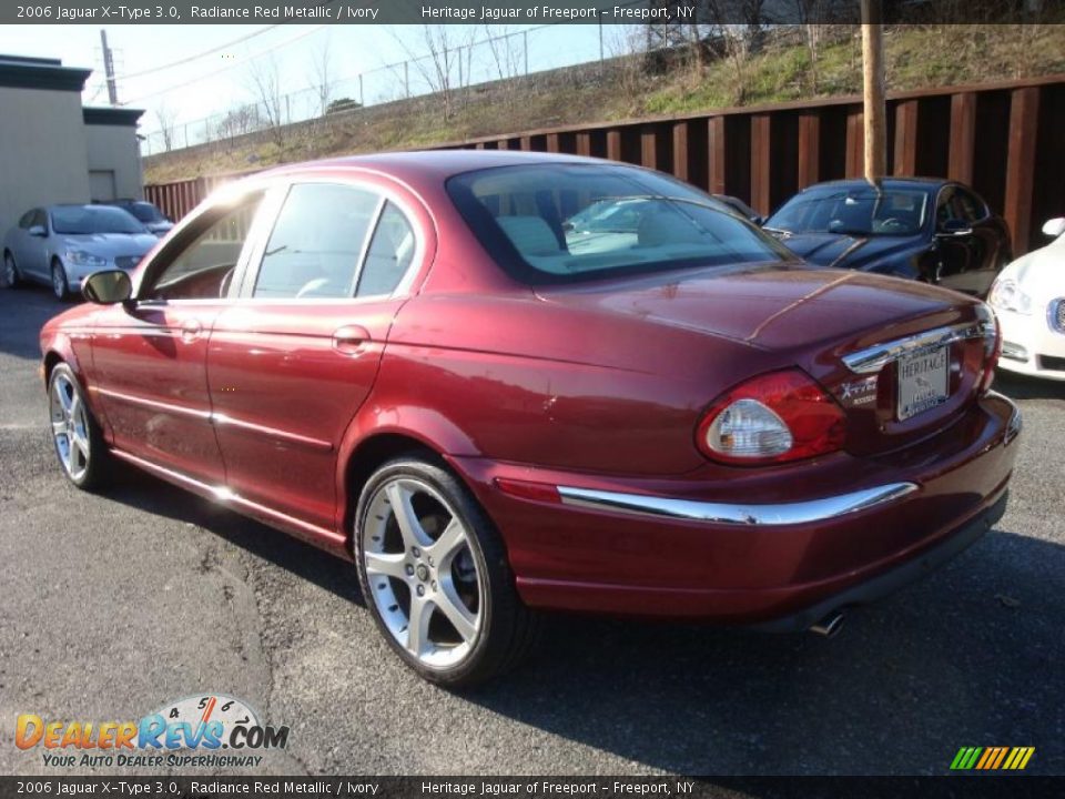 2006 Jaguar X-Type 3.0 Radiance Red Metallic / Ivory Photo #4