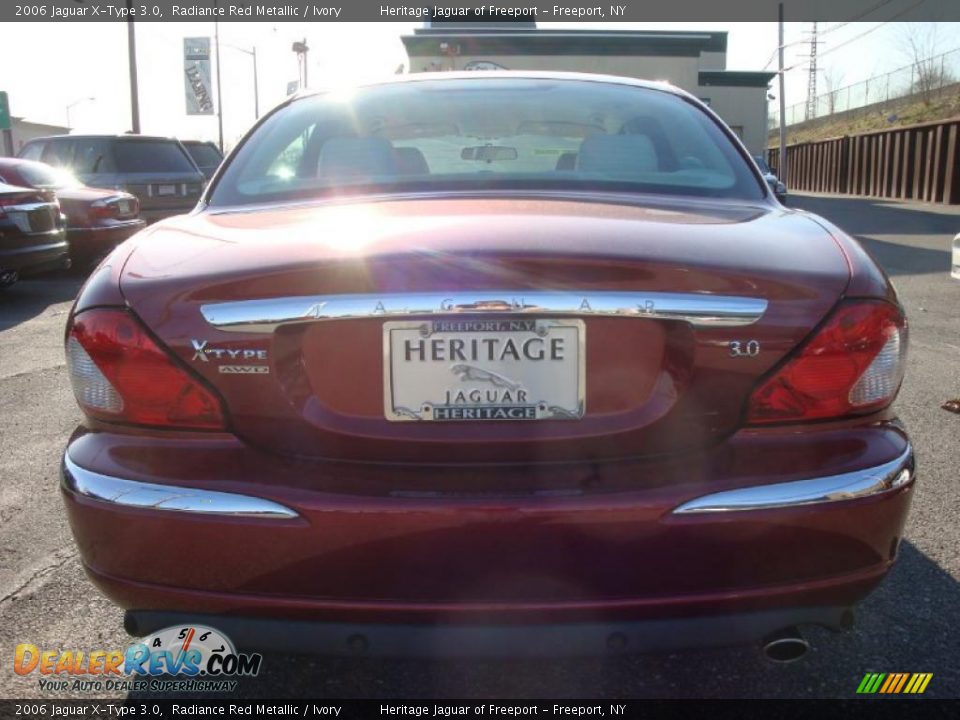2006 Jaguar X-Type 3.0 Radiance Red Metallic / Ivory Photo #5