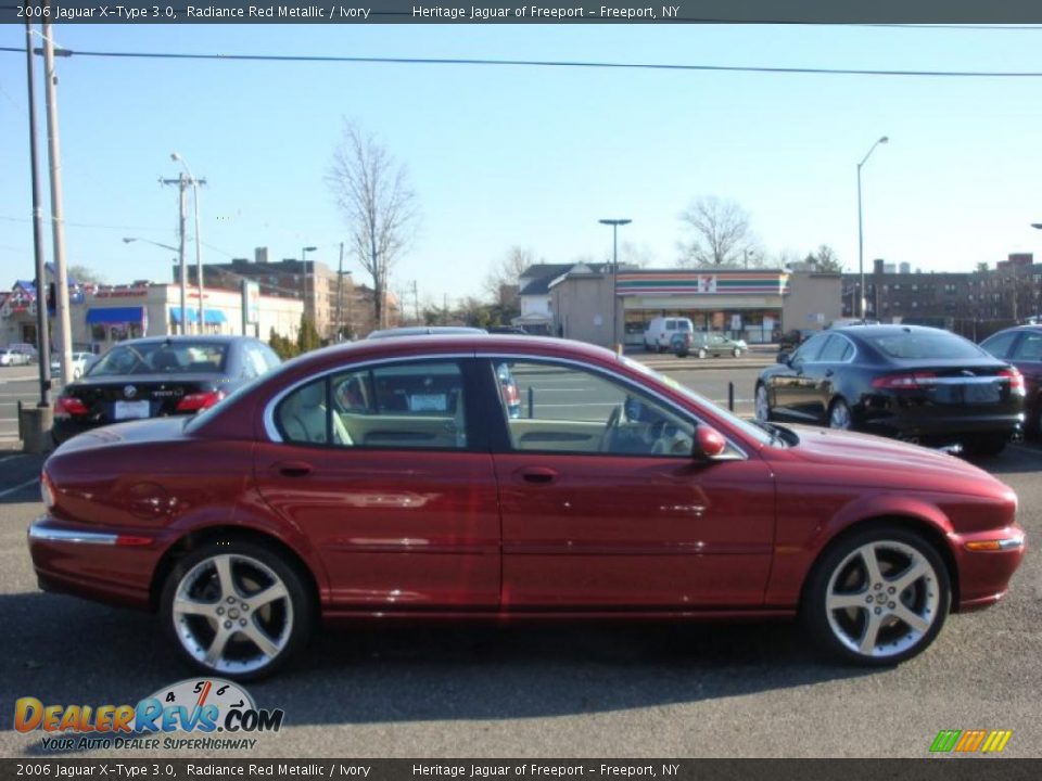 2006 Jaguar X-Type 3.0 Radiance Red Metallic / Ivory Photo #7