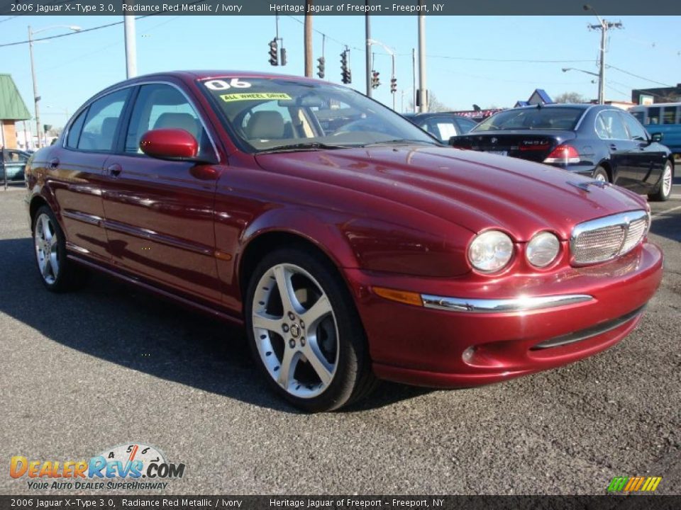 2006 Jaguar X-Type 3.0 Radiance Red Metallic / Ivory Photo #8