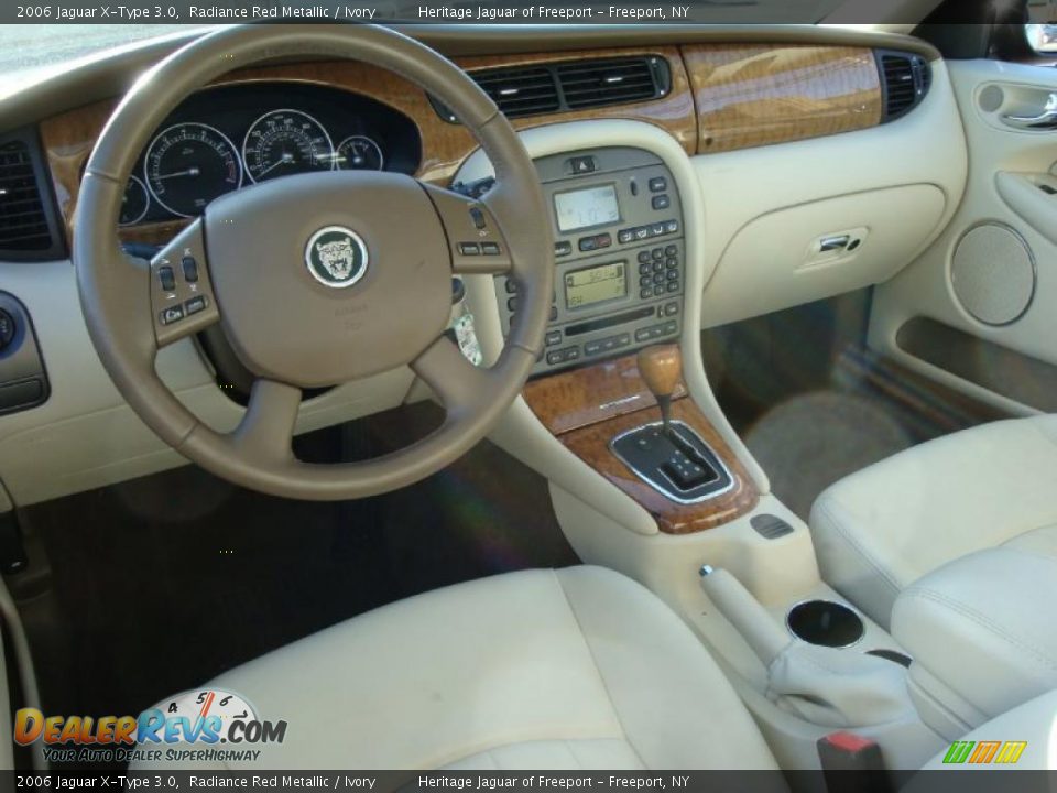 2006 Jaguar X-Type 3.0 Radiance Red Metallic / Ivory Photo #14