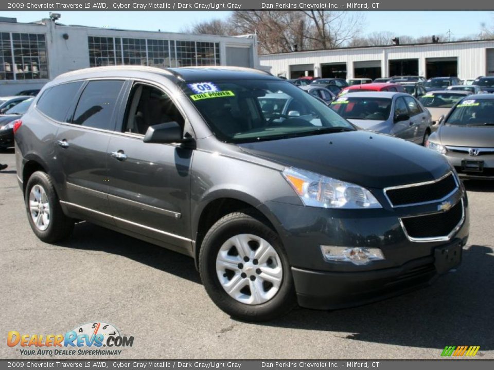 2009 Chevrolet Traverse LS AWD Cyber Gray Metallic / Dark Gray/Light Gray Photo #3