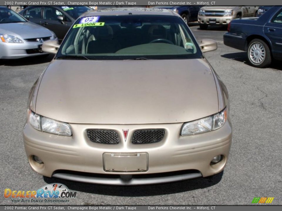 2002 Pontiac Grand Prix GT Sedan Champagne Beige Metallic / Dark Taupe Photo #2