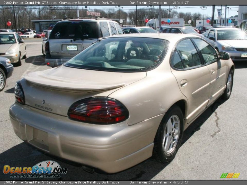 2002 Pontiac Grand Prix GT Sedan Champagne Beige Metallic / Dark Taupe Photo #5