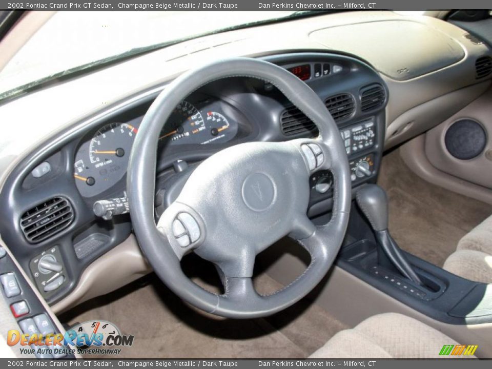 2002 Pontiac Grand Prix GT Sedan Champagne Beige Metallic / Dark Taupe Photo #7