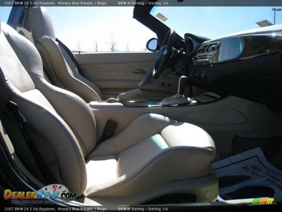 2007 BMW Z4 3.0si Roadster Monaco Blue Metallic / Beige Photo #9