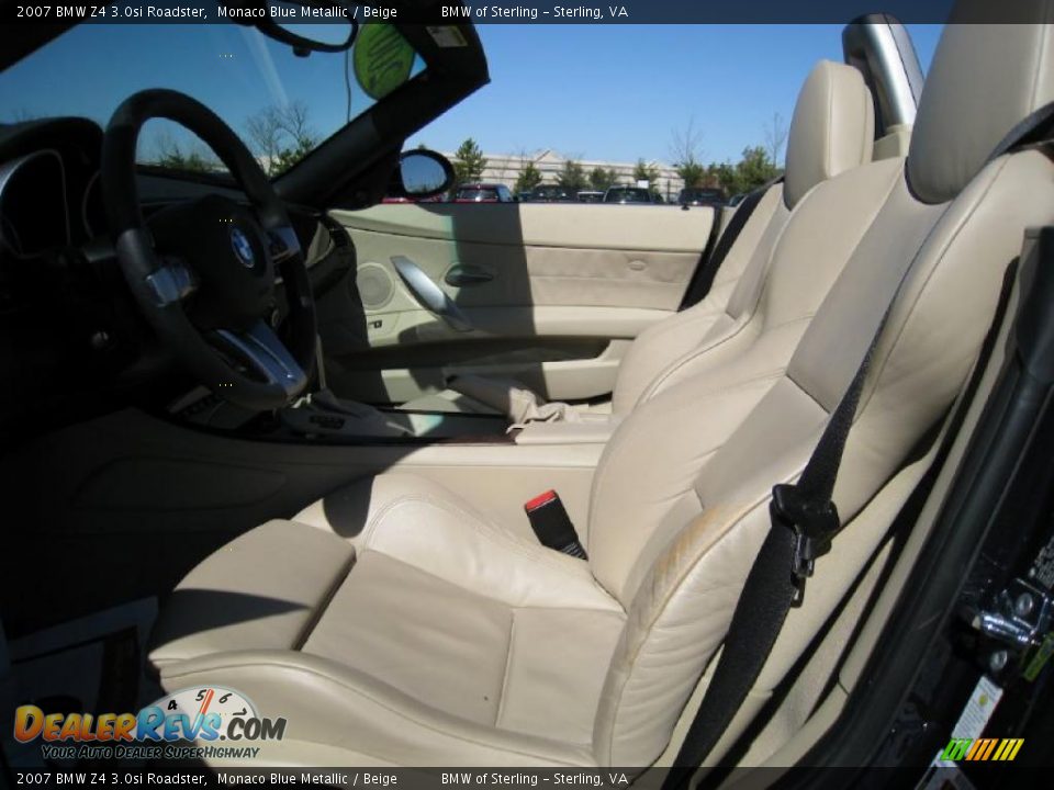 2007 BMW Z4 3.0si Roadster Monaco Blue Metallic / Beige Photo #10
