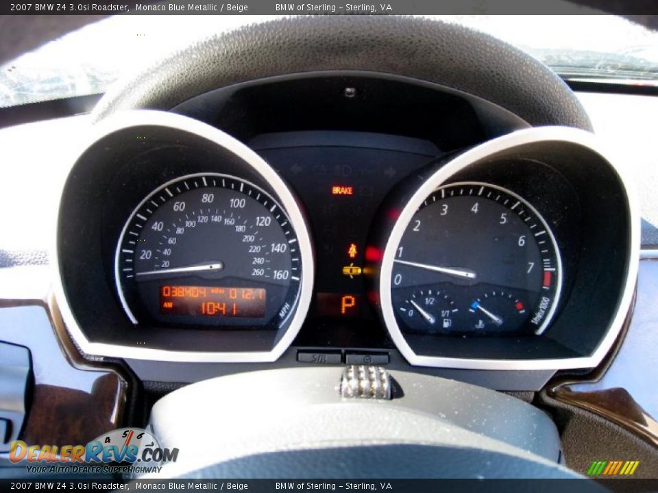 2007 BMW Z4 3.0si Roadster Monaco Blue Metallic / Beige Photo #12