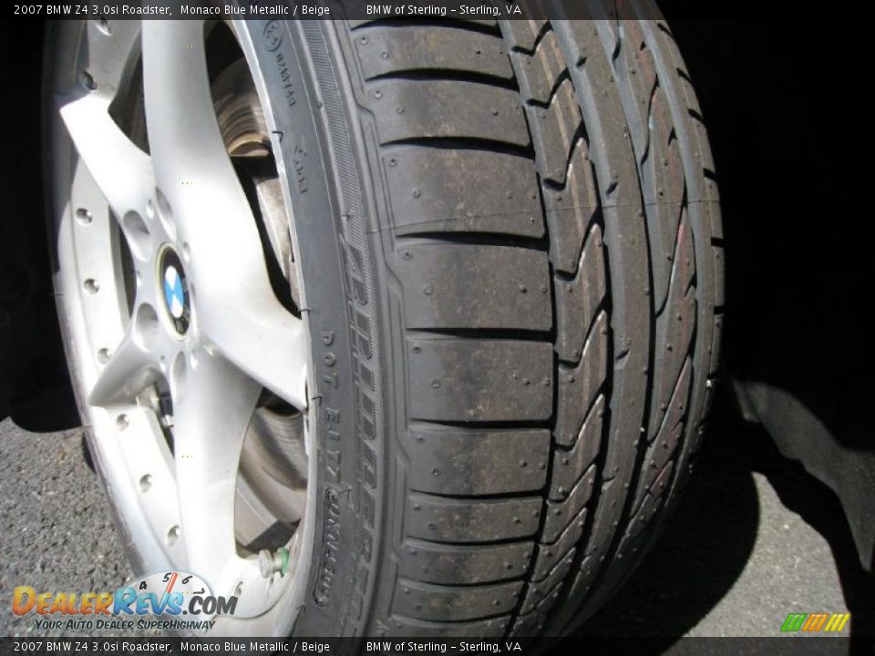 2007 BMW Z4 3.0si Roadster Monaco Blue Metallic / Beige Photo #14