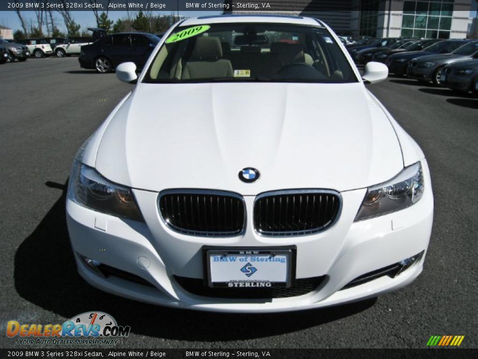 2009 BMW 3 Series 328xi Sedan Alpine White / Beige Photo #1