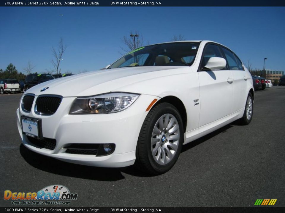 2009 BMW 3 Series 328xi Sedan Alpine White / Beige Photo #2