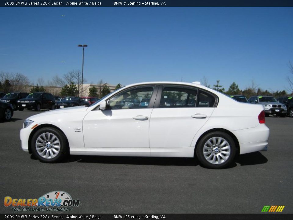 2009 BMW 3 Series 328xi Sedan Alpine White / Beige Photo #3
