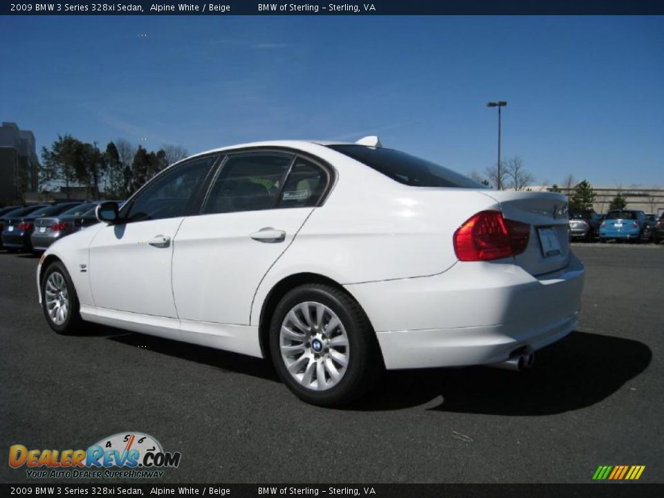 2009 BMW 3 Series 328xi Sedan Alpine White / Beige Photo #4