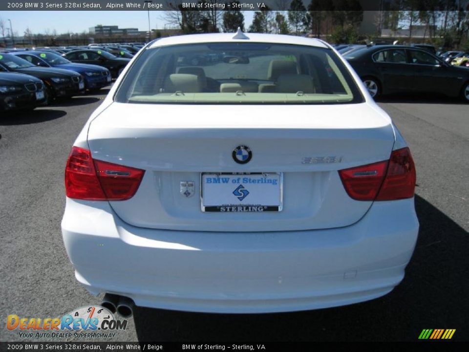 2009 BMW 3 Series 328xi Sedan Alpine White / Beige Photo #5