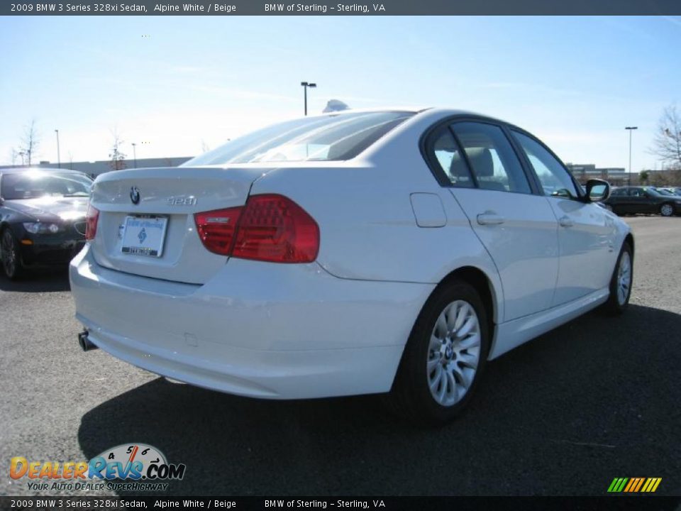 2009 BMW 3 Series 328xi Sedan Alpine White / Beige Photo #6