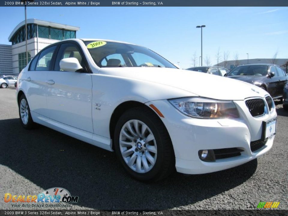 2009 BMW 3 Series 328xi Sedan Alpine White / Beige Photo #8