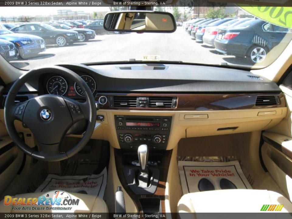 2009 BMW 3 Series 328xi Sedan Alpine White / Beige Photo #11