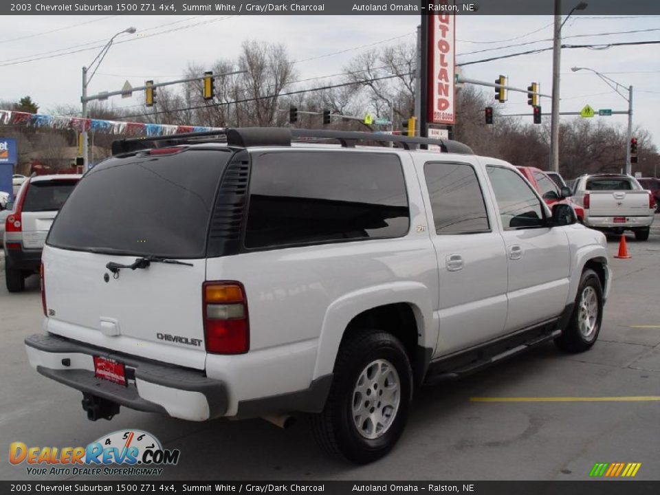 2003 Chevrolet Suburban 1500 Z71 4x4 Summit White / Gray/Dark Charcoal Photo #4