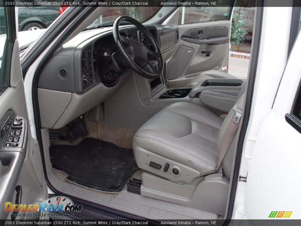 2003 Chevrolet Suburban 1500 Z71 4x4 Summit White / Gray/Dark Charcoal Photo #7