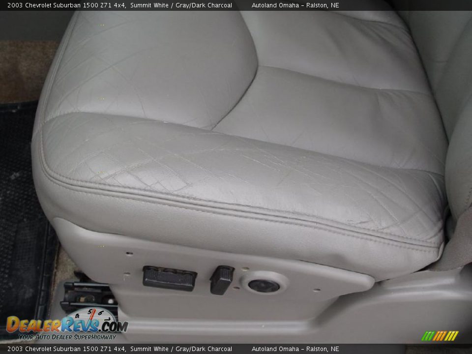 2003 Chevrolet Suburban 1500 Z71 4x4 Summit White / Gray/Dark Charcoal Photo #8
