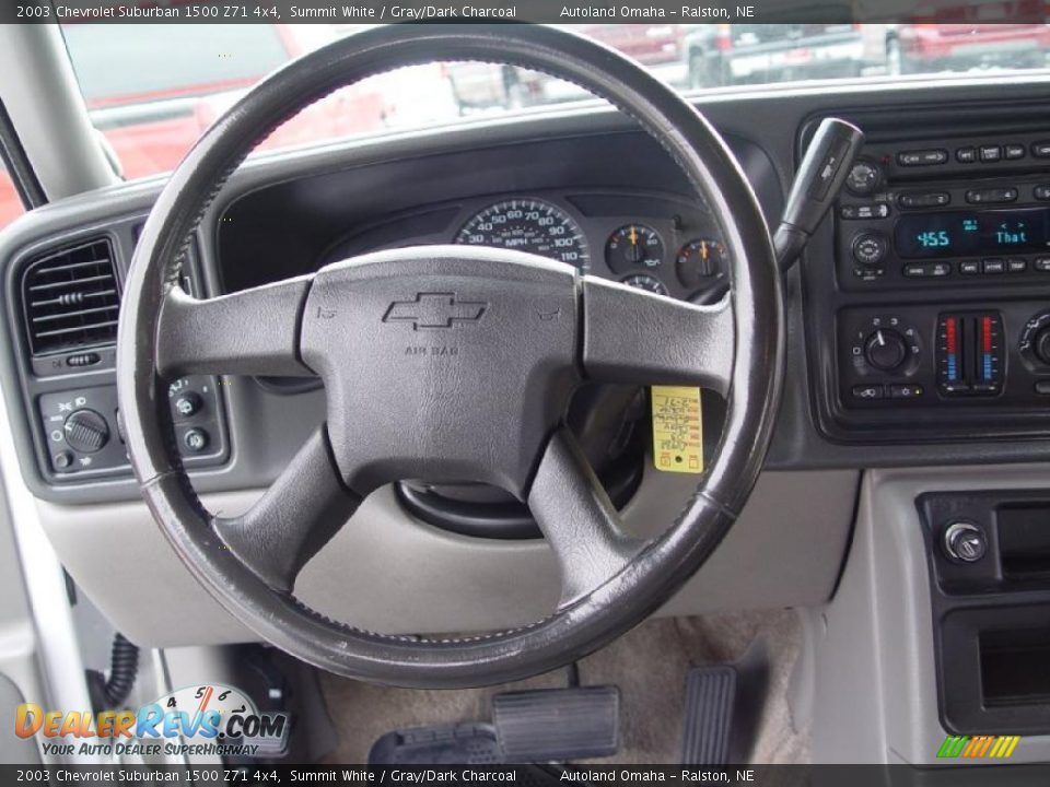2003 Chevrolet Suburban 1500 Z71 4x4 Summit White / Gray/Dark Charcoal Photo #10
