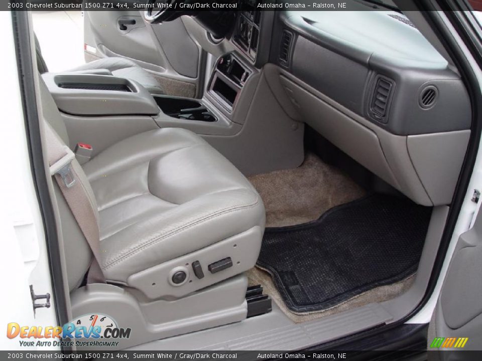 2003 Chevrolet Suburban 1500 Z71 4x4 Summit White / Gray/Dark Charcoal Photo #15