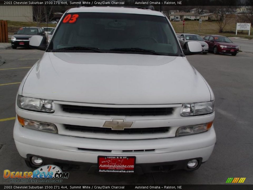 2003 Chevrolet Suburban 1500 Z71 4x4 Summit White / Gray/Dark Charcoal Photo #25