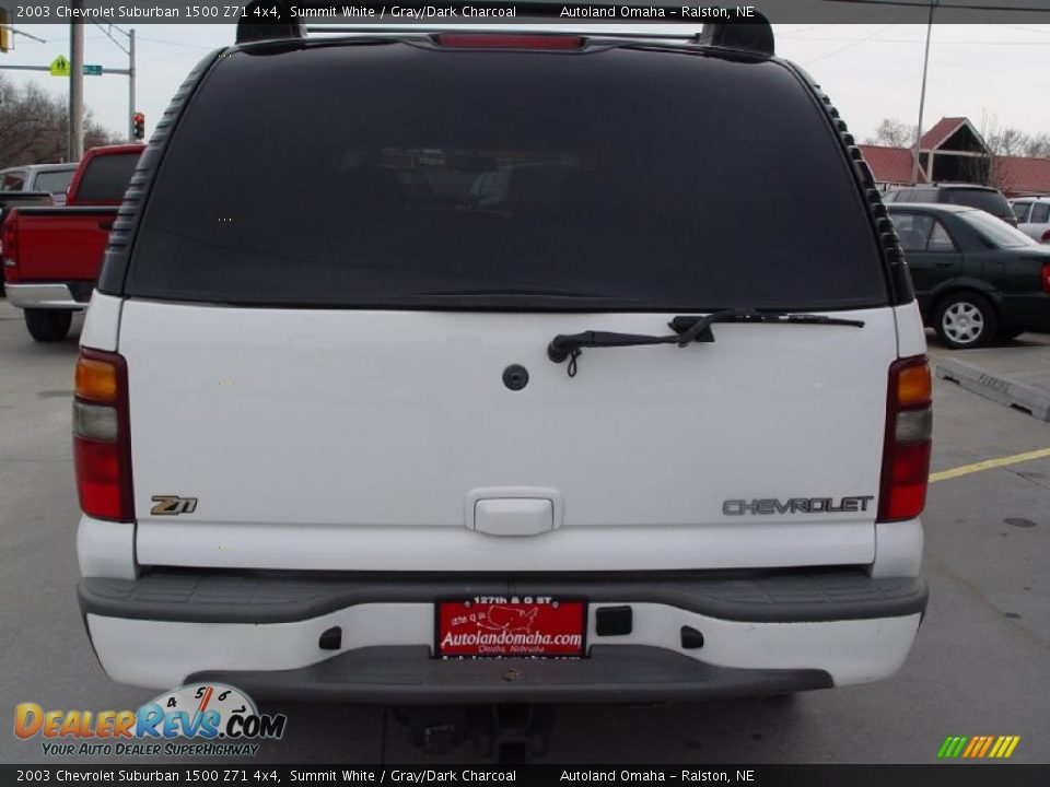 2003 Chevrolet Suburban 1500 Z71 4x4 Summit White / Gray/Dark Charcoal Photo #27