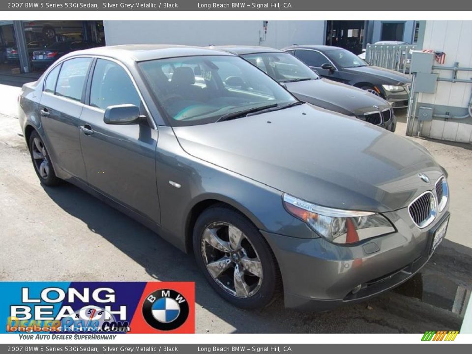 2007 BMW 5 Series 530i Sedan Silver Grey Metallic / Black Photo #1