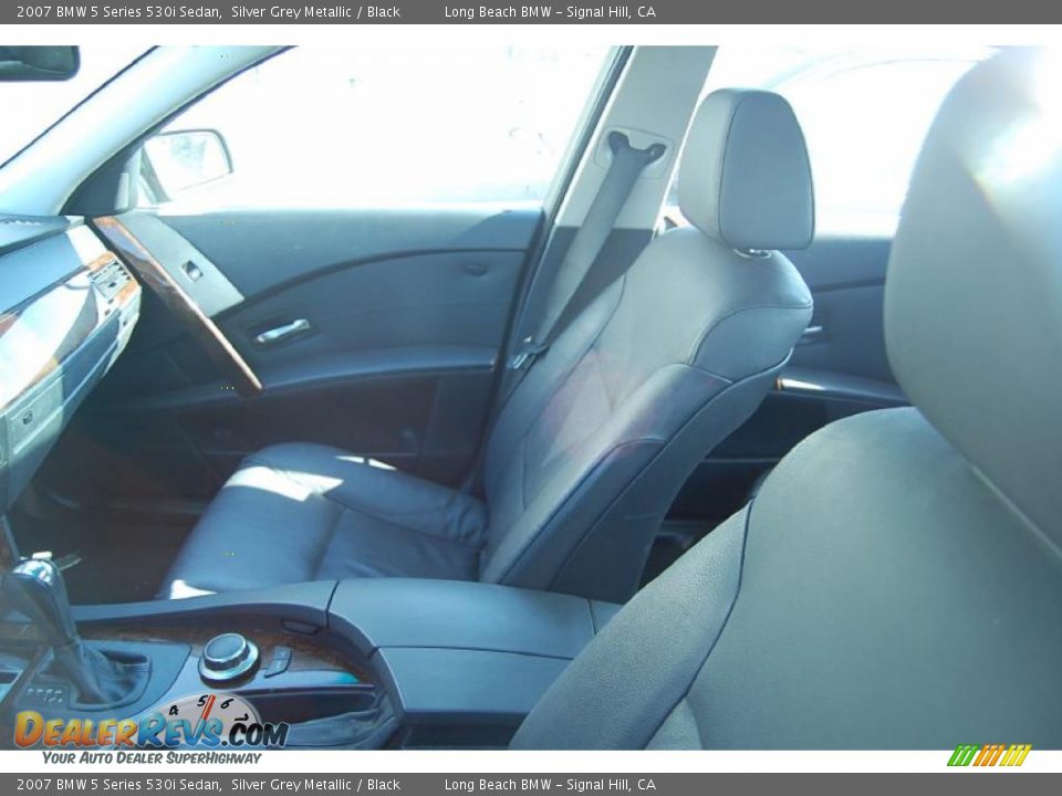 2007 BMW 5 Series 530i Sedan Silver Grey Metallic / Black Photo #3