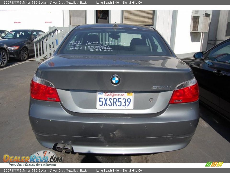 2007 BMW 5 Series 530i Sedan Silver Grey Metallic / Black Photo #4